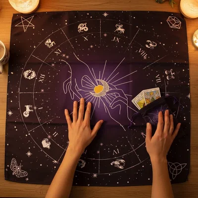 Paño tarot #11 Sol y Luna