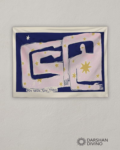 Tapiz "Soy Todo, Soy Nada" azul