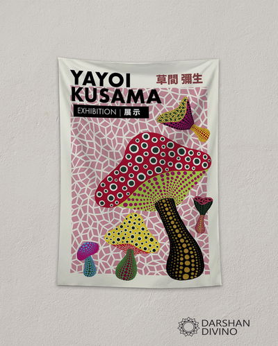 Tapiz "Hongos" Yayoi Kusama 