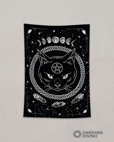 Tapiz "Gato Wicca"