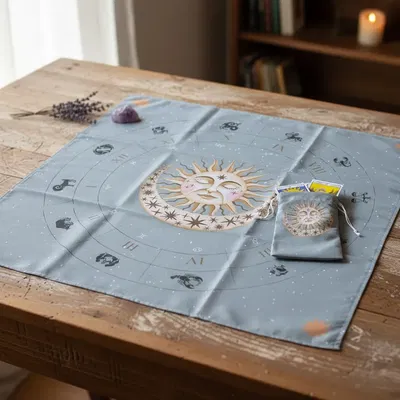 Paño tarot #27 Sol Vision verde