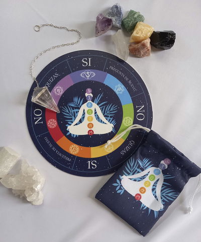 Tablero para Pendulo 7 Chakras
