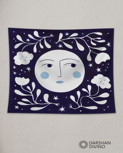 Tapiz "Luna Soñadora" (Azul Profundo)