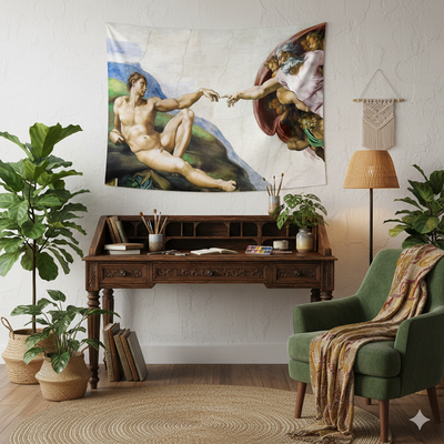 Tapiz "Creacion de Adan" Miguel Angel