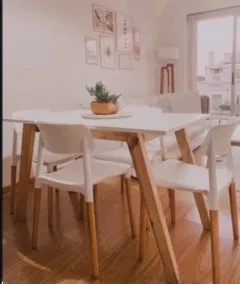 MESA 1.20 CON 4 SILLAS MILÁN