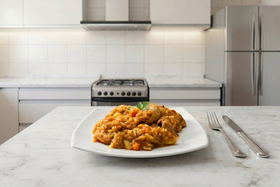 Guiso de arroz con pollo
