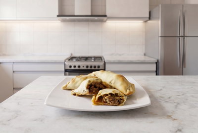 Empanadas de carne cortada a cuchillo con muzzarella (pack 4 unidades)
