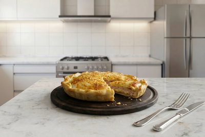 Tarta de jamon y queso