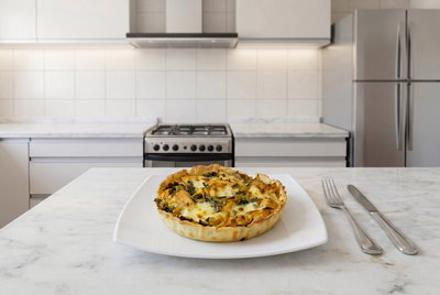 Tartita de pollo y puerro 