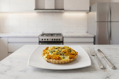 Tarta de cabutia con base de pollo