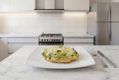 Tarta de zapallito con base de pollo