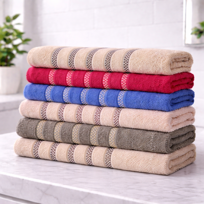 Pack X6 toallones de algodón 70x140 cm