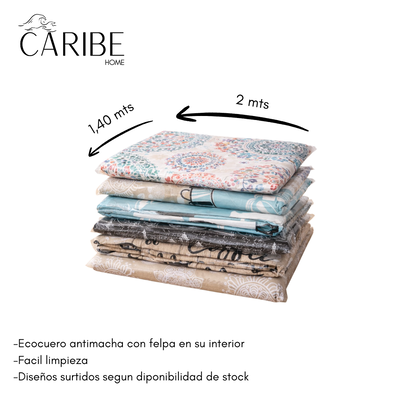 Mantel impermeable ecocuero antimanchas 1,40 X 2 Mts