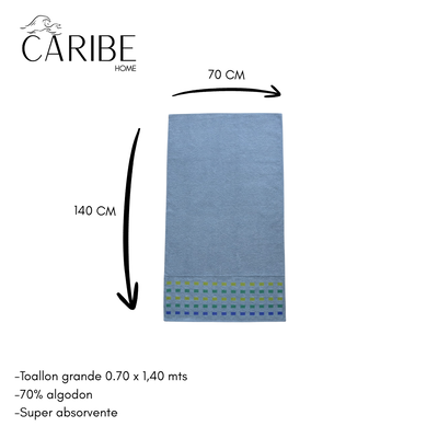 Pack X12 toallones de algodón 70x140 cm