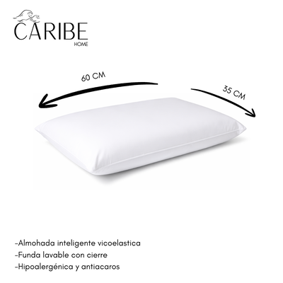 Pack x2 almohada inteligente viscoelástica con funda