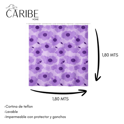 Cortina de baño con protector