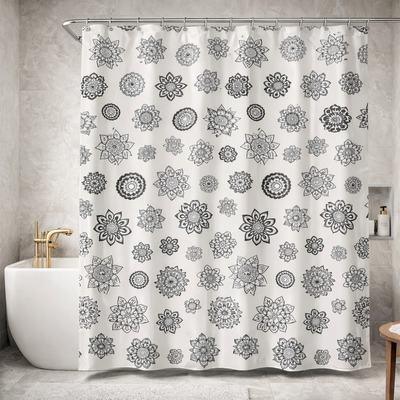 Cortina de baño con protector