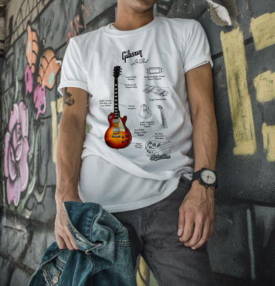 Remera Blanca Guitarra