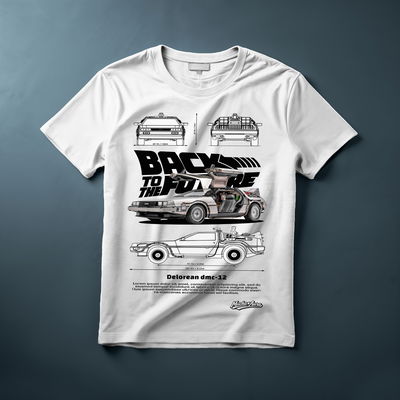 Remera Blanca Volver al Futuro