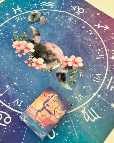 Paño tarot luna y flores
