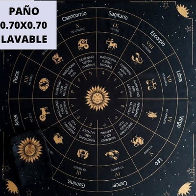 Paño Tarot Zodiaco negro