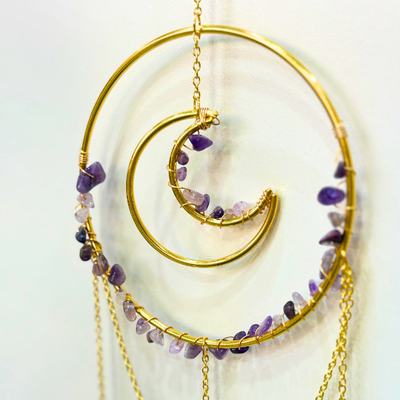 Atrapasol media luna amatista