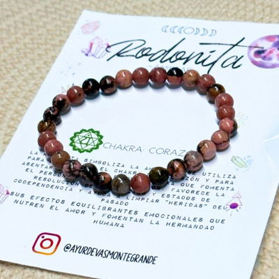 Pulsera de Rodonita