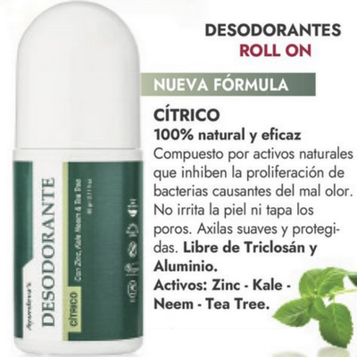 Desodorante natural (sin óxido de aluminio)