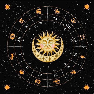 Paño tarot negro sol