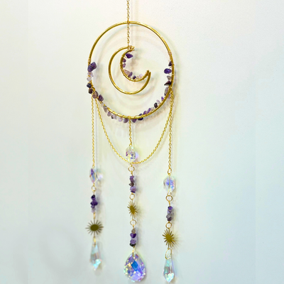 Atrapasol media luna amatista