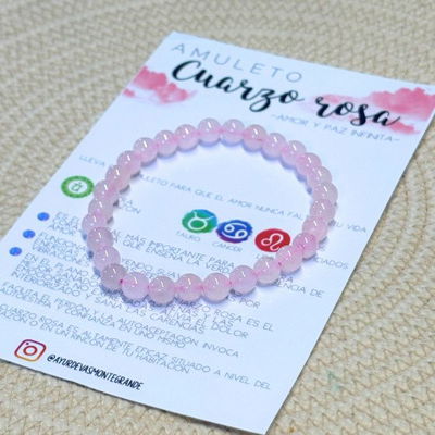 Pulsera de Cuarzo rosa