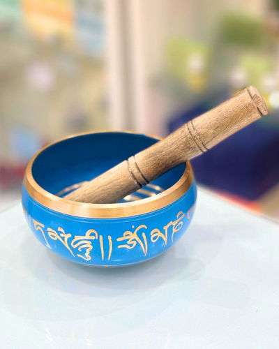 Cuenco 7 metales Azul. 12 cm de diametro.