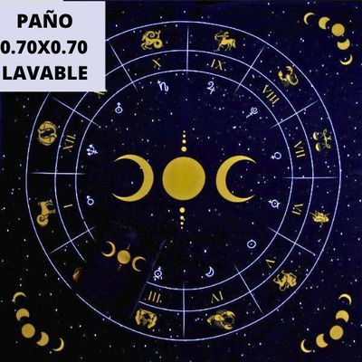 Paño Tarot Triple diosa negro