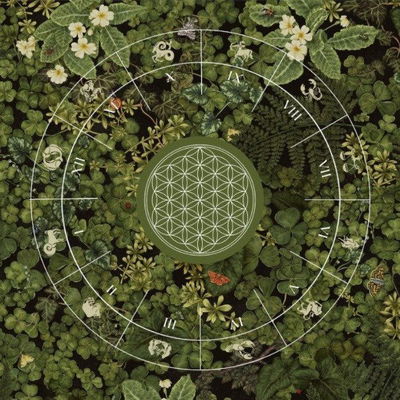 Paño Tarot Flor de la vida verde