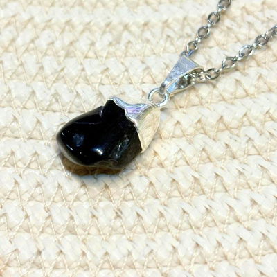 Collar Onix negro rolado