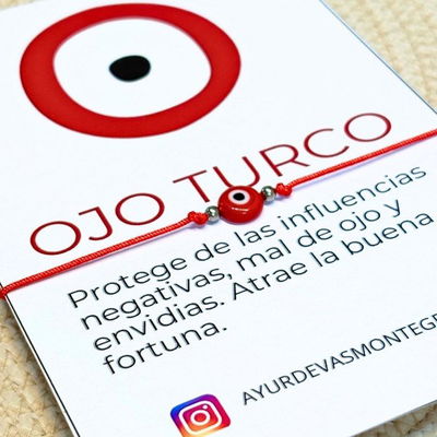 Pulsera ojo turco rojo