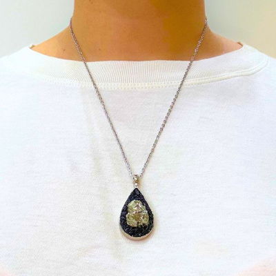 Collar turmalina con pirita
