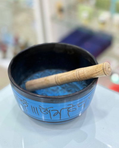 Cuenco 3 metales Azul 16 cm de diametro.