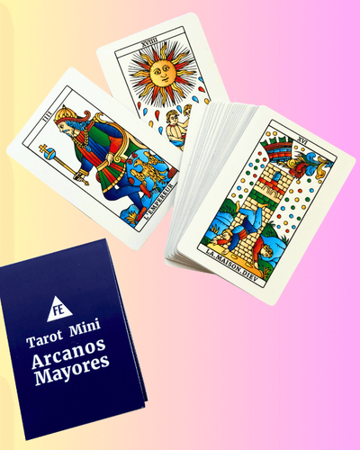 Tarot Mini Arcanos Mayores Fe. Capsula Dorada