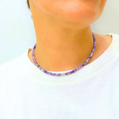 Collar bolitas de Amatista