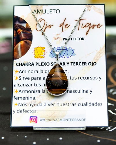 Amuleto collar ojo de tigre