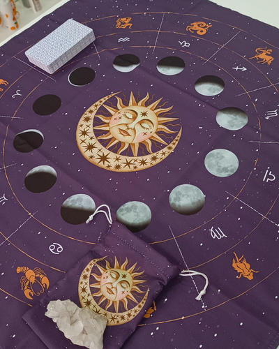 Paño tarot. Astrologico y lunas.