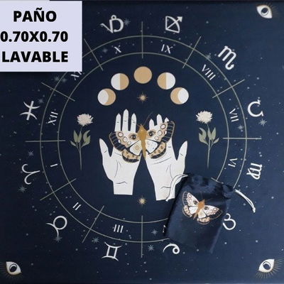 Paño Tarot Azul mariposa