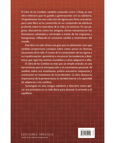 I Ching. El libro de los cambios. Ed Obelisco