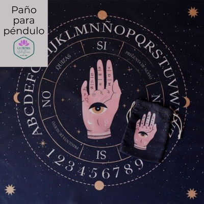 Paño para pendulo mano azul