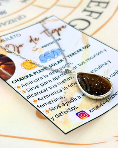 Amuleto collar ojo de tigre