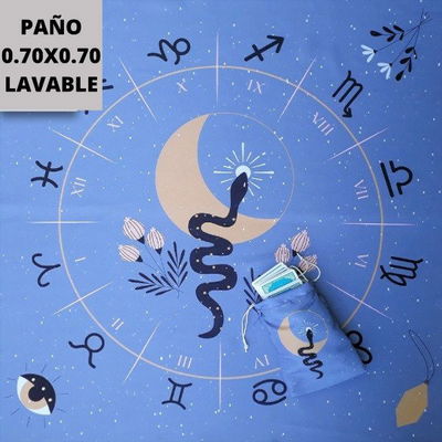 Paño tarot serpiente celeste
