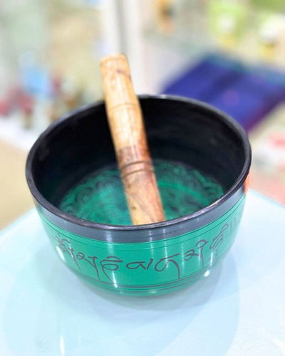 Cuenco 3 metales Verde 17 cm de diametro.