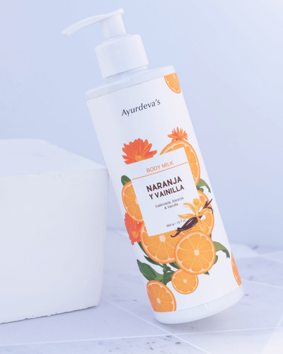 Crema corporal naranja y vainilla. Body milk