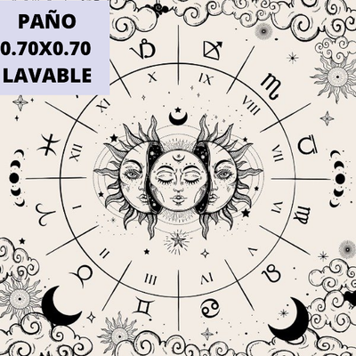 Paño tarot luna y sol